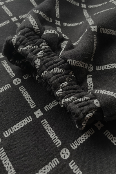 Mass DNM spodnie dresowe Monogram Baggy Fit Sweatpants - czarne