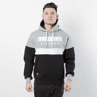 Mass DNM bluza Sweatshirt Hoody Respect - light heather grey / black