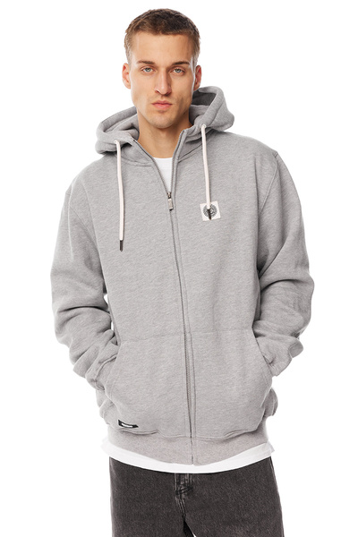 Mass DNM bluza Sweatshirt Patch Zip Hoody - szara