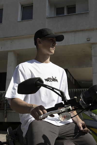 Mass Denim Nostalgia. Angel T-shirt biała