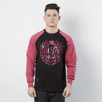 Mass DNM koszulka Longsleeve Base Reglan - black / heather claret