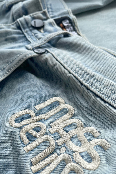 Mass DNM spodnie Crown Jeans Extra baggy Fit - jasnoniebieskie