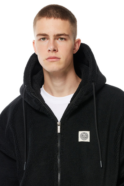 Mass DNM kurtka Patch Teddy Hoody Zip Jacket - czarna