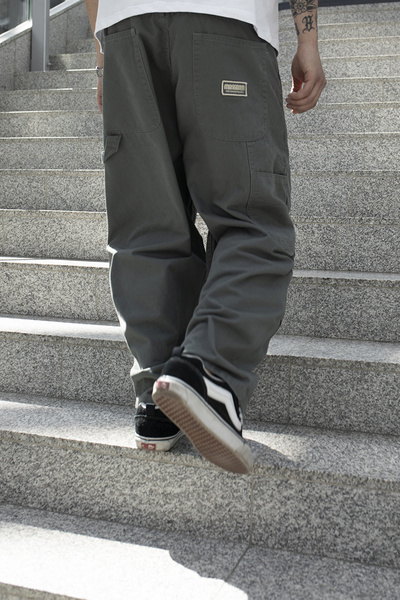 Mass DNM spodnie Pants Worker Extra Baggy Fit - szare