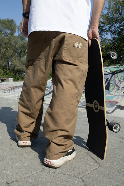 Mass DNM spodnie Pants Worker Extra Baggy Fit - beżowe