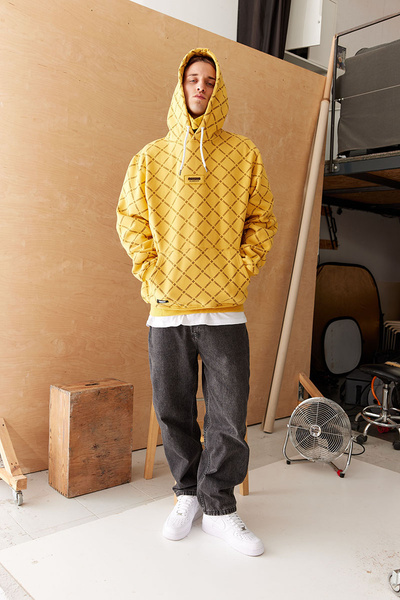 Mass DNM bluza Sweatshirt Monogram Hoody żółta