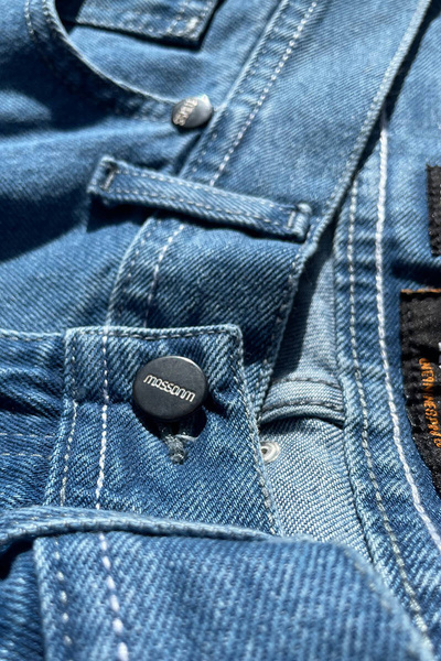 Mass DNM szorty Box Jeans Shorts relax fit - niebieskie