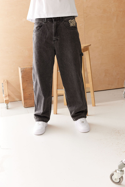 Mass DNM spodnie Crown Jeans Extra baggy Fit - czarne