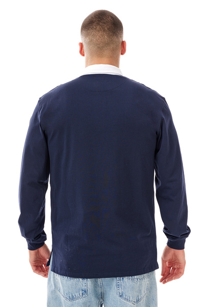 Mass DNM koszulka longsleeve Prospect Polo Longsleeve - granatowa
