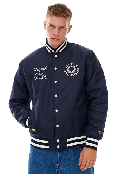 Mass DNM kurtka zimowa Elementary Satin Jacket - granatowa