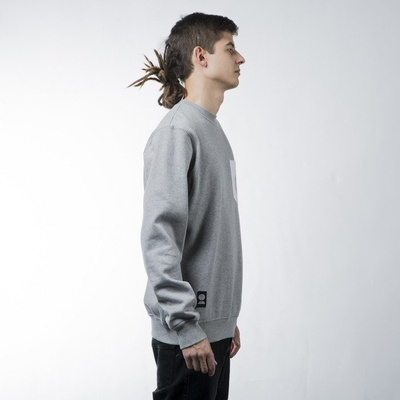 Mass Denim sweatshirt bluza Pocket Signature crewneck light heather grey 