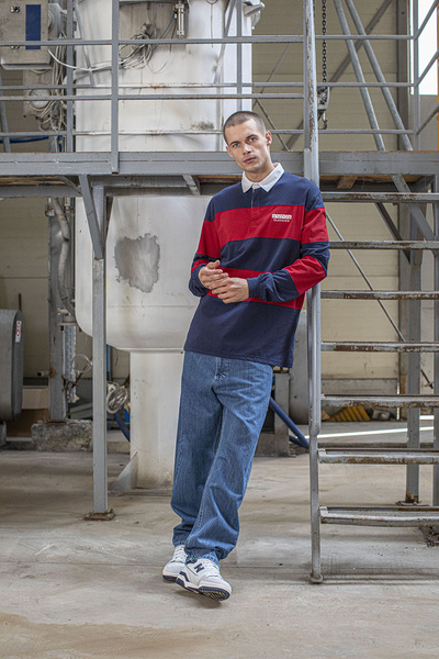 Mass DNM spodnie Jeans Craft Baggy Fit - niebieskie