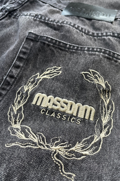 Mass DNM spodnie Crown Jeans Extra baggy Fit - czarne