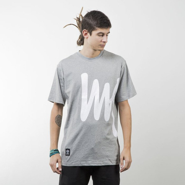 Mass Denim koszulka t-shirt Signature Big light heather grey