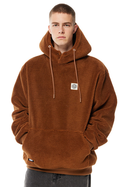 Mass DNM kurtka Patch Teddy Hoody Jacket - brązowa