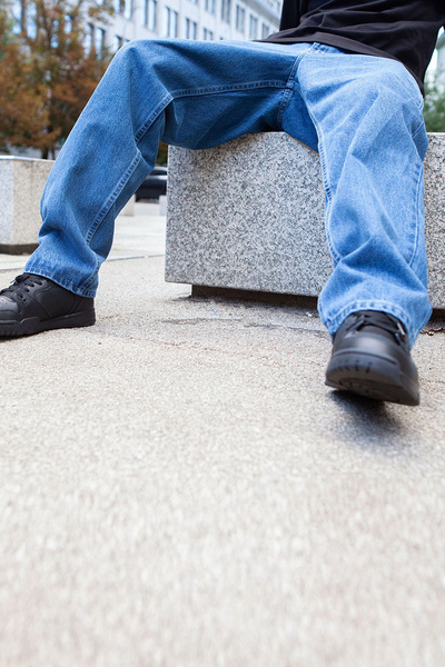 Mass DNM spodnie Jeans Slang Baggy Fit - niebieskie