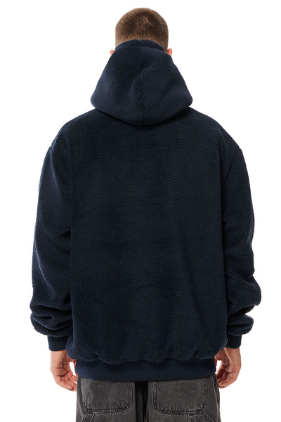 Mass DNM kurtka Patch Teddy Hoody Jacket - granatowa
