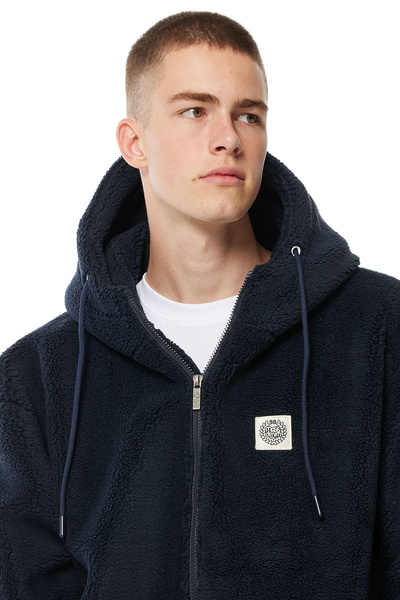 Mass DNM kurtka Patch Teddy Hoody Zip Jacket - granatowa