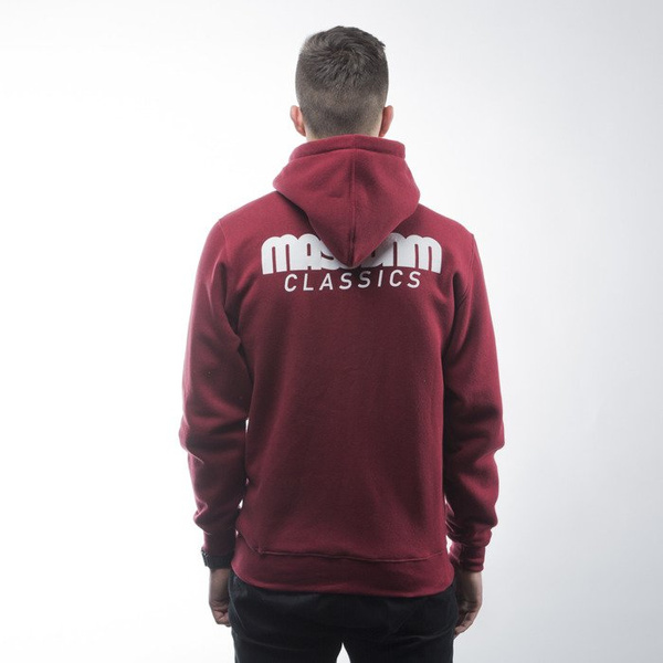 Mass Denim bluza sweatshirt Classics zip hoody claret
