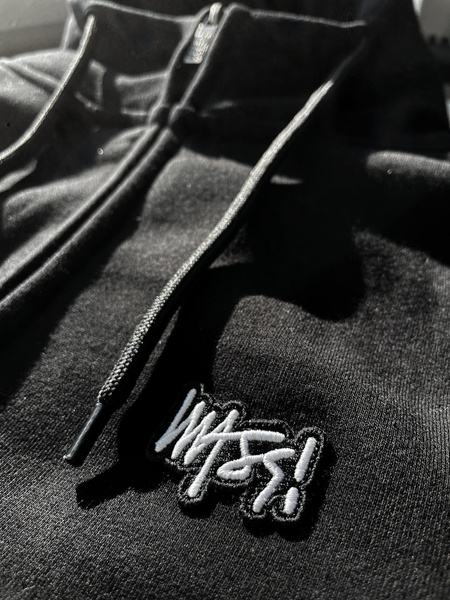 Mass DNM bluza Sweatshirt Signature Patch Zip Hoody - czarna