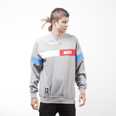 Mass Denim bluza sweatshirt Hello crewneck light heather grey