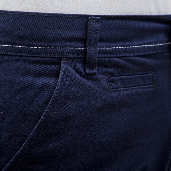 Mass Denim spodnie chino Base straight fit navy