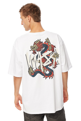 Mass Denim Koszulka Dragon T-shirt biała