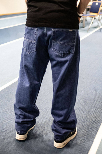 Mass DNM spodnie Jeans Slang Baggy Fit - niebieskie
