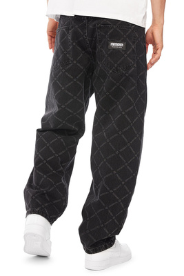 Mass DNM spodnie Monogram Jeans Extra baggy Fit - czarne