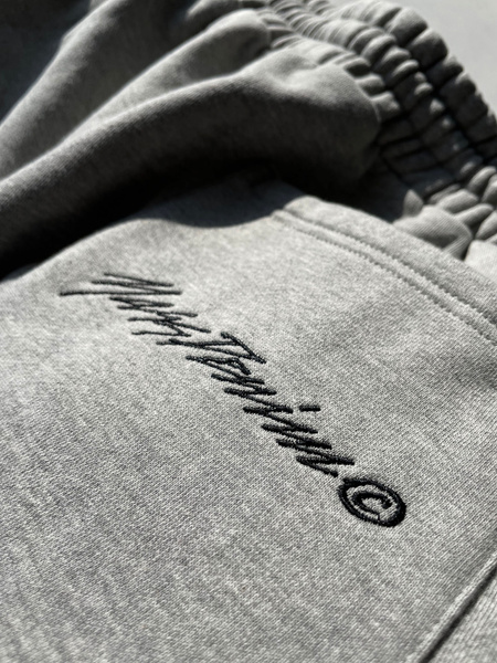 Mass DNM spodnie dresowe Initials Extra Baggy Fit Sweatpants - szare