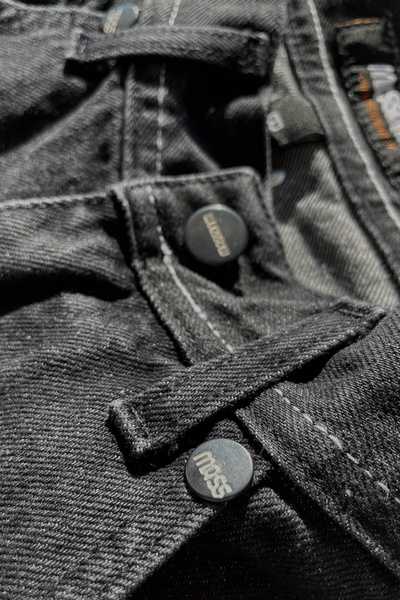 Mass DNM spodnie Jeans Slang Baggy Fit - sprane czarne