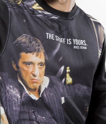 Mass DNM bluza Sweatshirt Crewneck Scarface - black