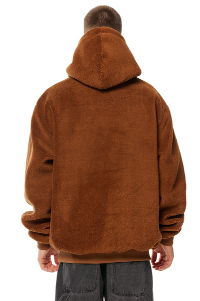 Mass DNM kurtka Patch Teddy Hoody Jacket - brązowa