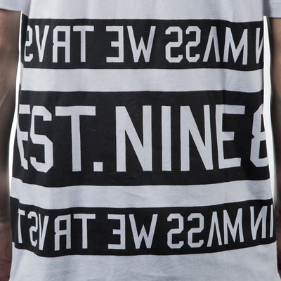 Mass Denim t-shirt koszulka Dyme long fit white BLAKK