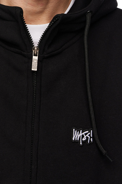 Mass DNM bluza Sweatshirt Signature Patch Zip Hoody - czarna
