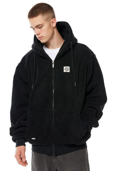 Mass DNM kurtka Patch Teddy Hoody Zip Jacket - czarna