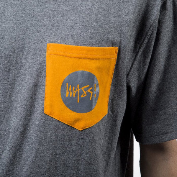 Mass Denim t-shirt koszulka Pocket Signature dark heather grey