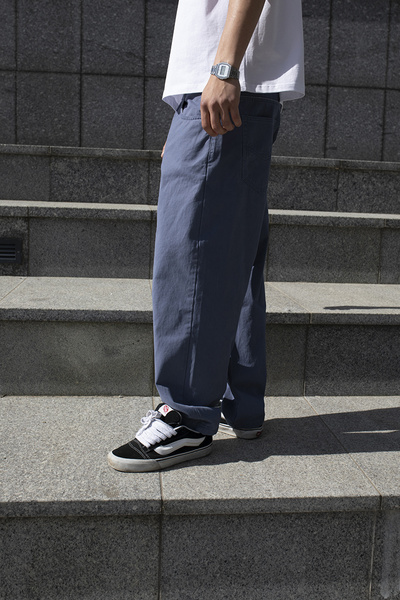 Mass DNM spodnie Pants Slang Baggy Fit - stalowe