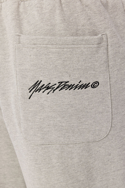 Mass DNM spodnie dresowe Initials Extra Baggy Fit Sweatpants - szare
