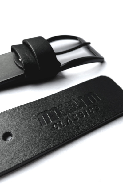 Mass DNM pasek Classics Leather Belt - czarny