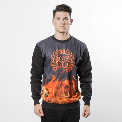 Mass DNM bluza Sweatshirt Crewneck Burn Babylon - black