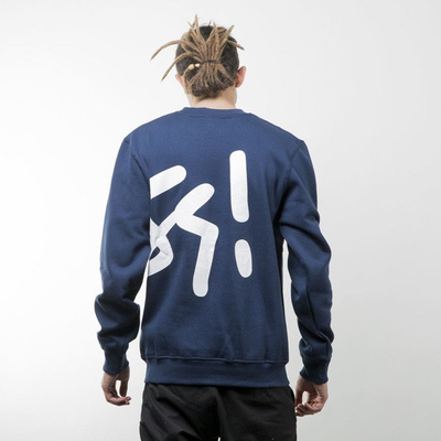 Mass Denim bluza sweatshirt Signature Big crewneck navy