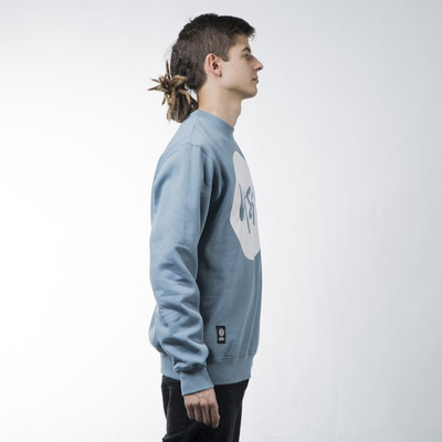 Mass Denim sweatshirt bluza Signature crewneck steel blue