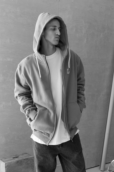 Mass DNM bluza Sweatshirt Patch Zip Hoody - żółta