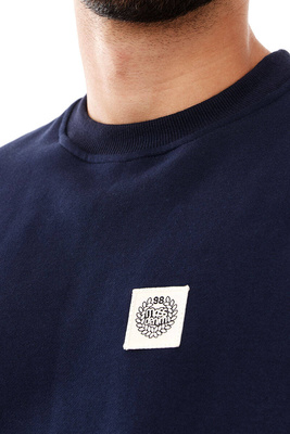 Mass DNM bluza Sweatshirt Patch Crewneck - granatowa