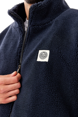 Mass DNM kurtka Patch Teddy Zip Jacket - granatowa