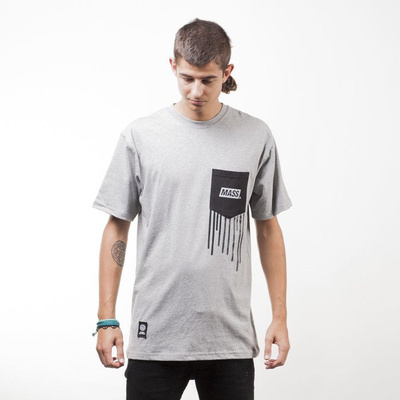 Mass Denim koszulka t-shirt Pocket Cover light heather grey