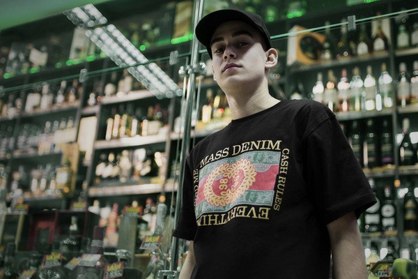 Mass DNM koszulka T-shirt Cream - black QUICKSTRIKE