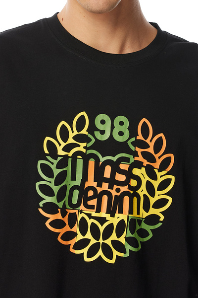 Mass Denim Patchwork T-shirt czarna