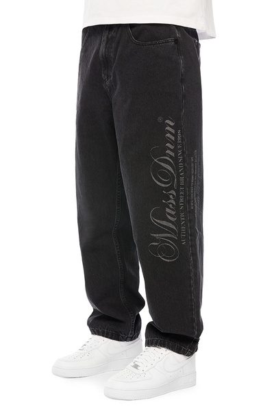 Mass DNM spodnie Authentic Jeans Extra baggy Fit - czarne